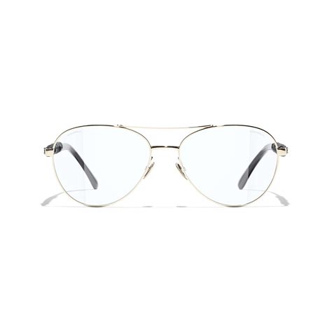 chanel 3378 glasses|Pilot Blue Light Glasses Metal & Calfskin Light Gold .